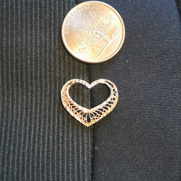Vintage Sterling silver heart pendant - Picture 3 of 4